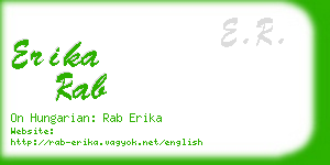 erika rab business card